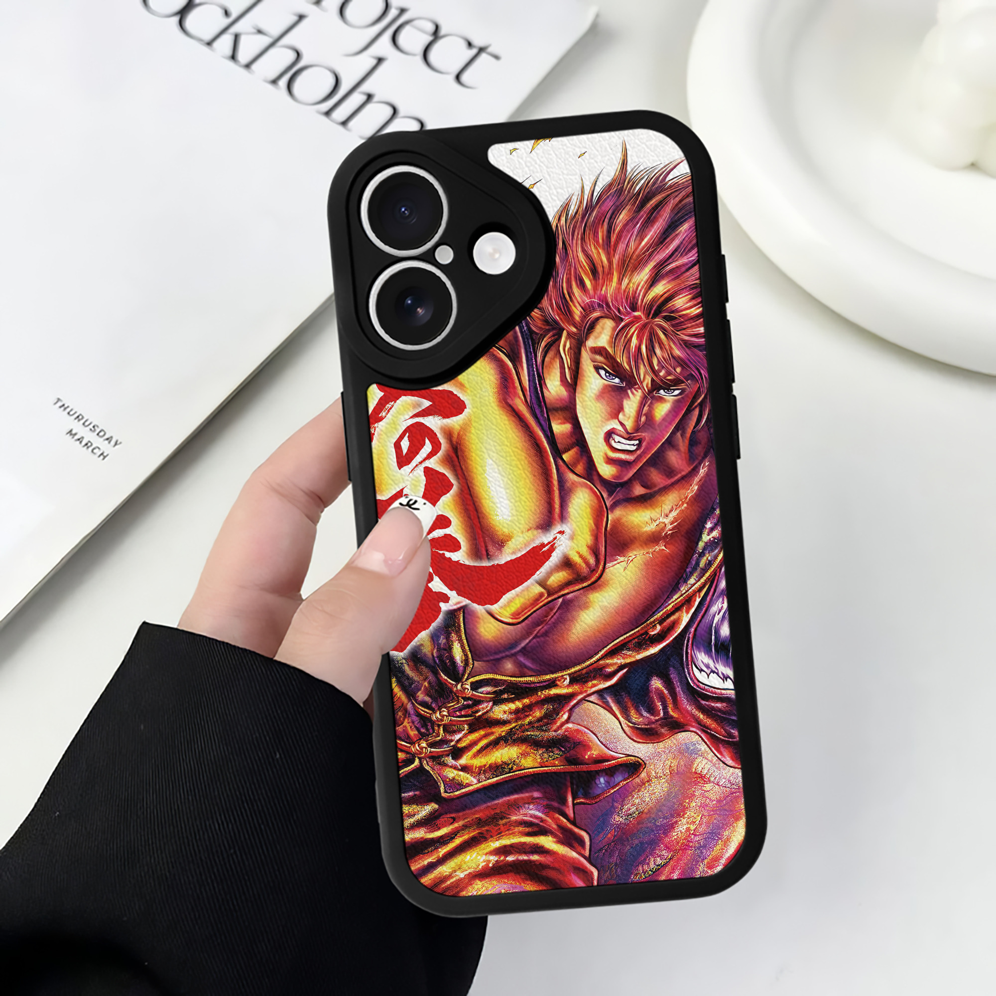 （画像用） 北斗の拳 Fist of the North Star 【iPhone 16シリーズ対応】シリコンスマホケース（レザー調） 材質：シリコン